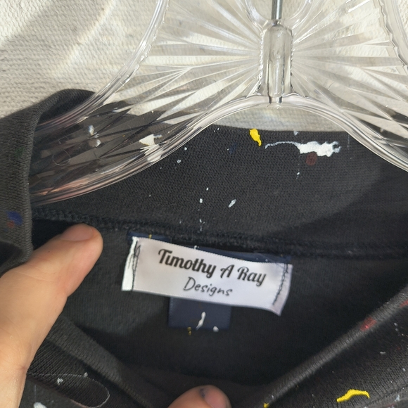 Timothy Designs Unisex XL Grey L Sl T Shirt With Unique Street Wear Art Design - Picture 3 of 7